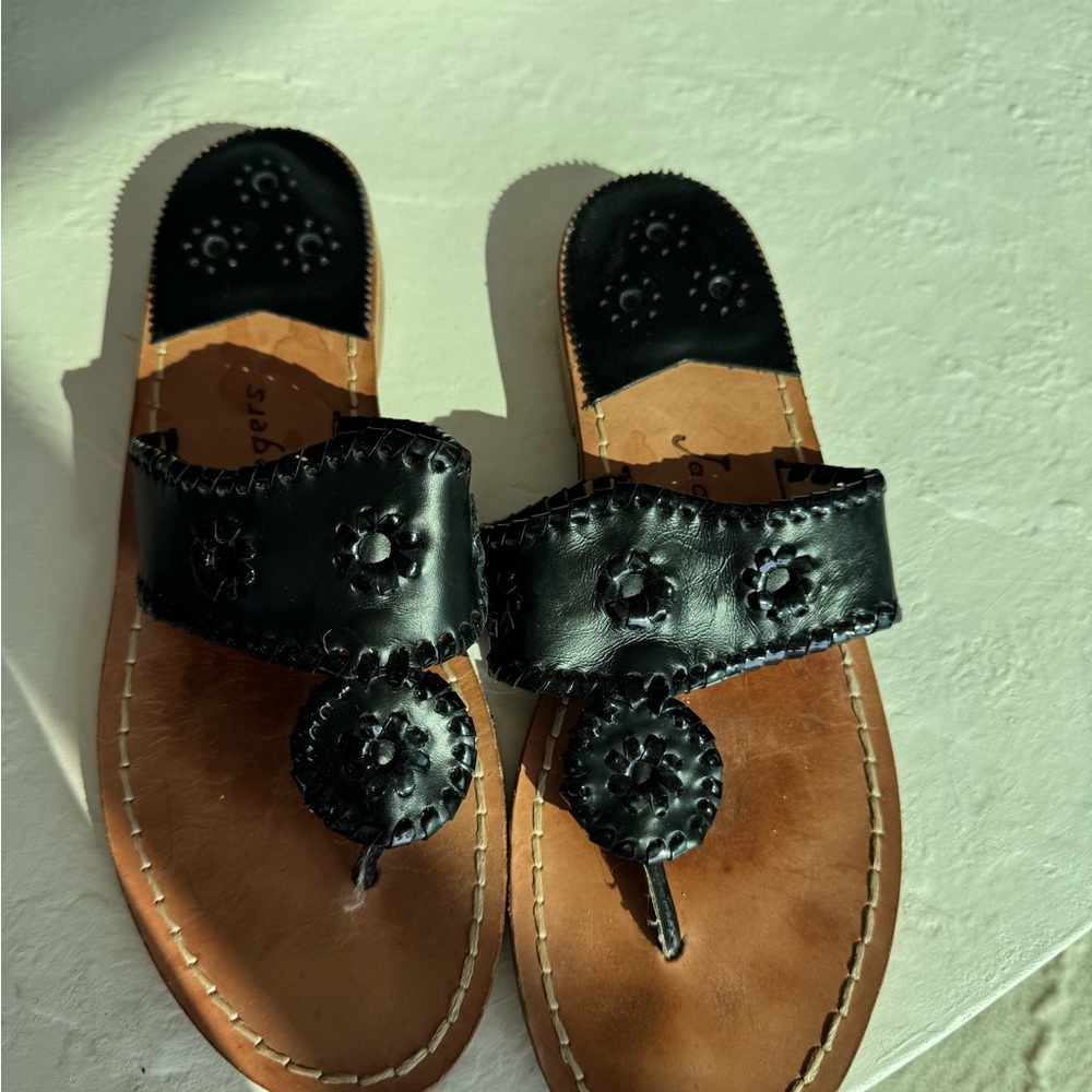 Jack Rogers Black and Brown Sandals